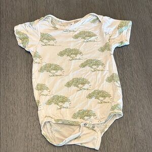 Kate Quinn Cream and Green Tree Print Bodysuit